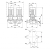 Габариты сдвоенного центробежного насоса Grundfos TPD 32-580/2 BQQE