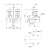 Габариты сдвоенного центробежного насоса Grundfos TPD 40-60/2 BQBE