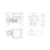 Габариты консольно-моноблочного насоса Grundfos NBE 32-160.1/177 BAQE