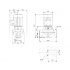 Габариты центробежного насоса Grundfos TP 50-30/4 BQBE