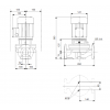 Габариты центробежного насоса Grundfos TP 32-150/2 BQBE