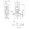 Габариты центробежного насоса Grundfos TP 32-200/2 BAQE