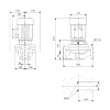 Габариты центробежного насоса Grundfos TP 32-230/2 BQBE