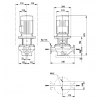 Габариты центробежного насоса Grundfos TP 32-250/2 BAQE