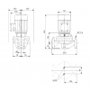 Габариты центробежного насоса Grundfos TP 40-60/2 BQBE