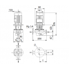 Габариты центробежного насоса Grundfos TP 40-80/2 BQBE