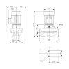 Габариты центробежного насоса Grundfos TP 40-120/2 BQBE