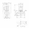 Габариты центробежного насоса Grundfos TP 50-60/2 BQBE