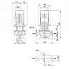 Габариты центробежного насоса Grundfos TP 50-160/2 BAQE