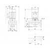 Габариты центробежного насоса Grundfos TP 50-180/2 BQBE