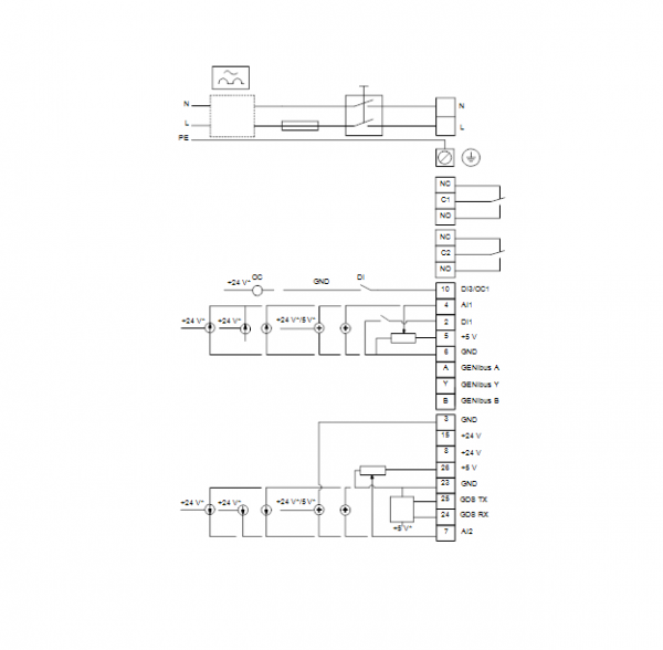 Схема подключения центробежного насоса Grundfos TPE3 50-60 BQBE